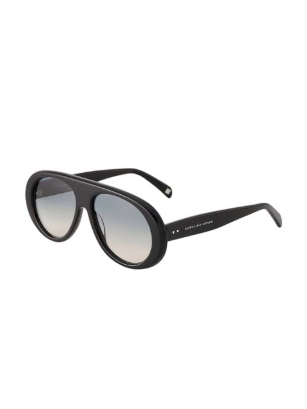 NEW Carolina Lemke Black Gloss Oversized Sunglasses Gradient Lenses Y2K Celeb